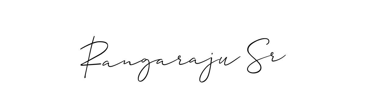 You should practise on your own different ways (Allison_Script) to write your name (Rangaraju Sr) in signature. don't let someone else do it for you. Rangaraju Sr signature style 2 images and pictures png