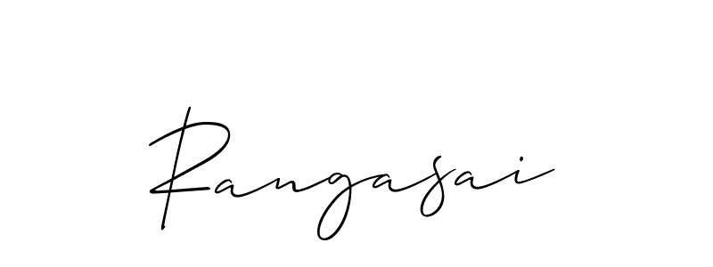 It looks lik you need a new signature style for name Rangasai. Design unique handwritten (Allison_Script) signature with our free signature maker in just a few clicks. Rangasai signature style 2 images and pictures png