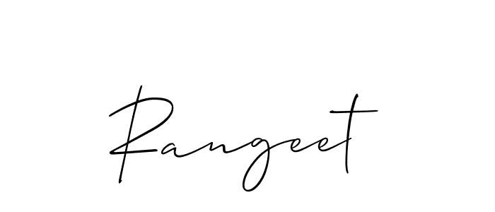 How to make Rangeet signature? Allison_Script is a professional autograph style. Create handwritten signature for Rangeet name. Rangeet signature style 2 images and pictures png