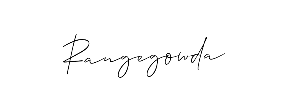 Make a beautiful signature design for name Rangegowda. With this signature (Allison_Script) style, you can create a handwritten signature for free. Rangegowda signature style 2 images and pictures png