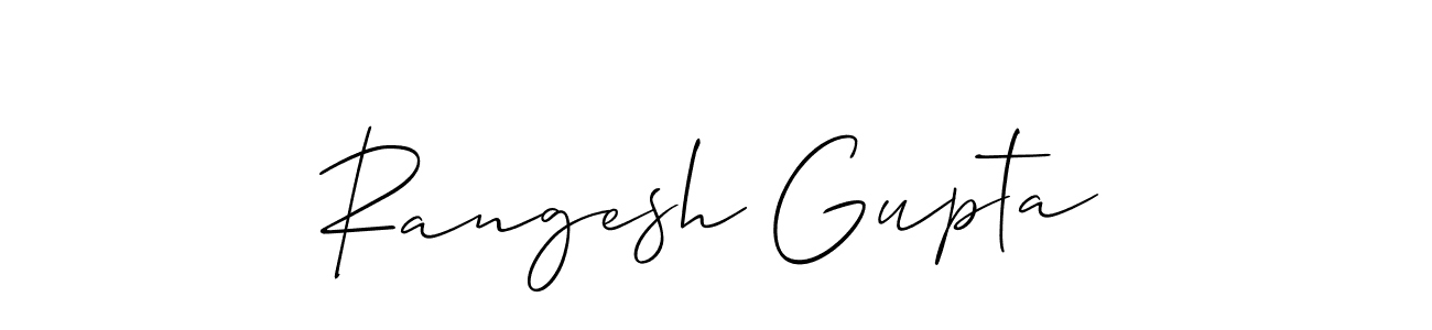 Make a beautiful signature design for name Rangesh Gupta. With this signature (Allison_Script) style, you can create a handwritten signature for free. Rangesh Gupta signature style 2 images and pictures png