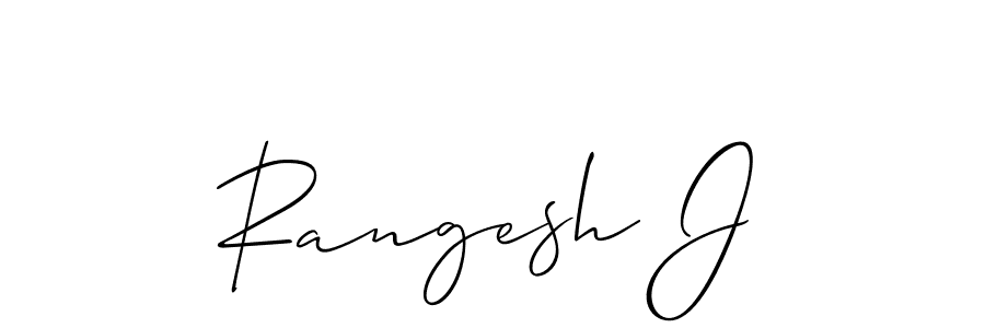 Make a beautiful signature design for name Rangesh J. With this signature (Allison_Script) style, you can create a handwritten signature for free. Rangesh J signature style 2 images and pictures png