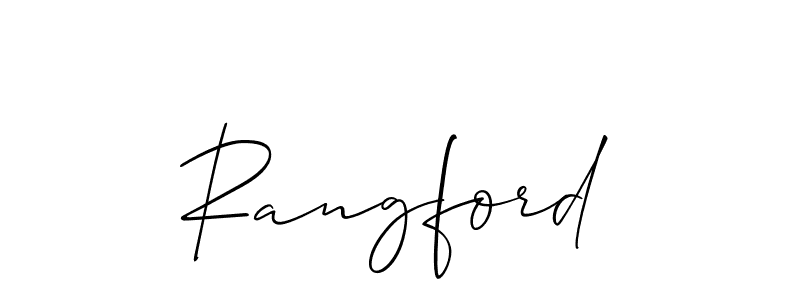 It looks lik you need a new signature style for name Rangford. Design unique handwritten (Allison_Script) signature with our free signature maker in just a few clicks. Rangford signature style 2 images and pictures png