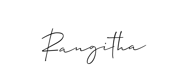 It looks lik you need a new signature style for name Rangitha. Design unique handwritten (Allison_Script) signature with our free signature maker in just a few clicks. Rangitha signature style 2 images and pictures png