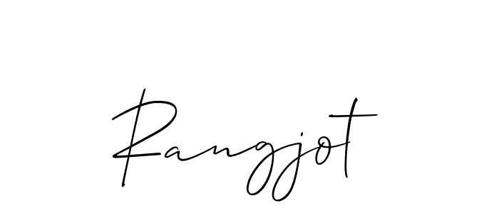 Also we have Rangjot name is the best signature style. Create professional handwritten signature collection using Allison_Script autograph style. Rangjot signature style 2 images and pictures png