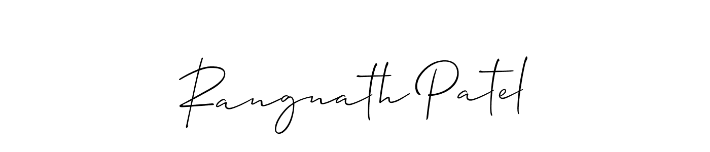 How to make Rangnath Patel name signature. Use Allison_Script style for creating short signs online. This is the latest handwritten sign. Rangnath Patel signature style 2 images and pictures png