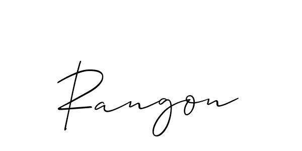 if you are searching for the best signature style for your name Rangon. so please give up your signature search. here we have designed multiple signature styles  using Allison_Script. Rangon signature style 2 images and pictures png