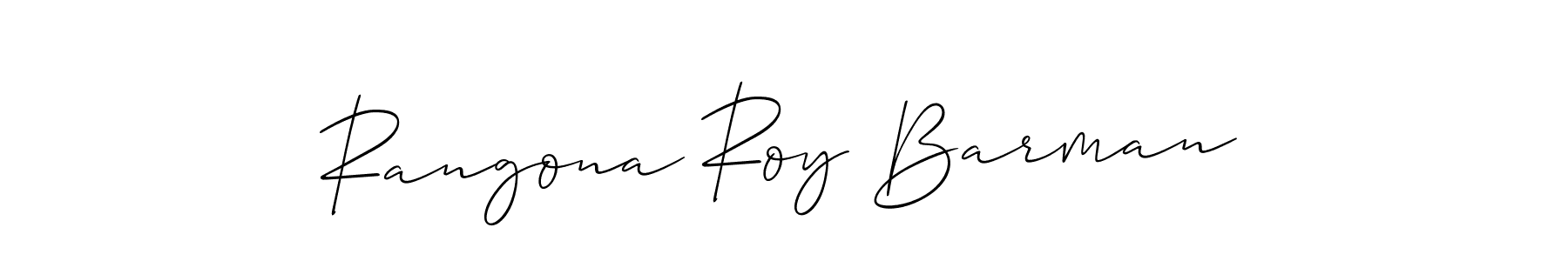Also You can easily find your signature by using the search form. We will create Rangona Roy Barman name handwritten signature images for you free of cost using Allison_Script sign style. Rangona Roy Barman signature style 2 images and pictures png