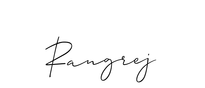 Create a beautiful signature design for name Rangrej. With this signature (Allison_Script) fonts, you can make a handwritten signature for free. Rangrej signature style 2 images and pictures png