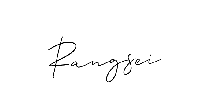 The best way (Allison_Script) to make a short signature is to pick only two or three words in your name. The name Rangsei include a total of six letters. For converting this name. Rangsei signature style 2 images and pictures png