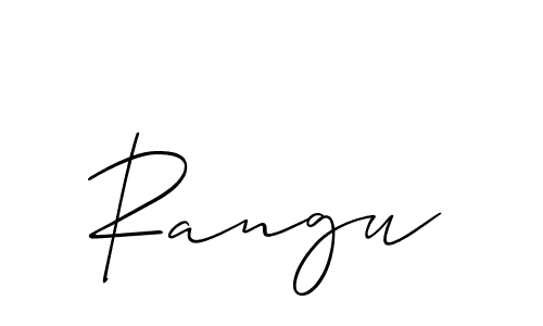 How to Draw Rangu signature style? Allison_Script is a latest design signature styles for name Rangu. Rangu signature style 2 images and pictures png