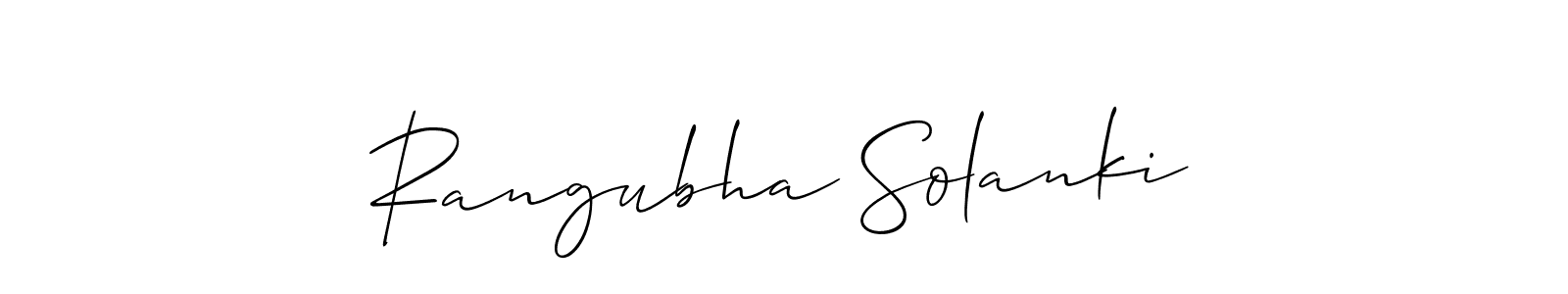 How to Draw Rangubha Solanki signature style? Allison_Script is a latest design signature styles for name Rangubha Solanki. Rangubha Solanki signature style 2 images and pictures png