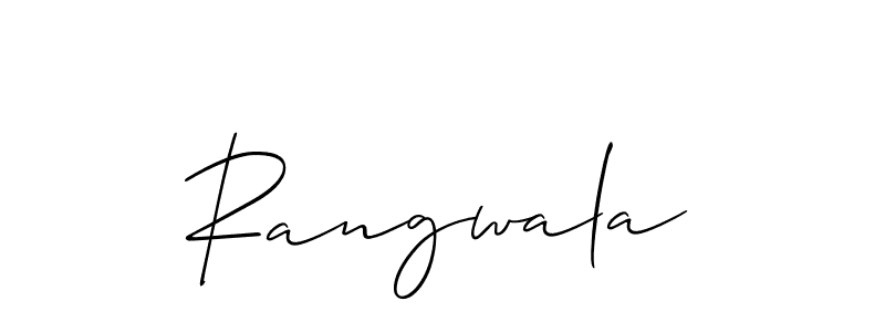 How to make Rangwala name signature. Use Allison_Script style for creating short signs online. This is the latest handwritten sign. Rangwala signature style 2 images and pictures png