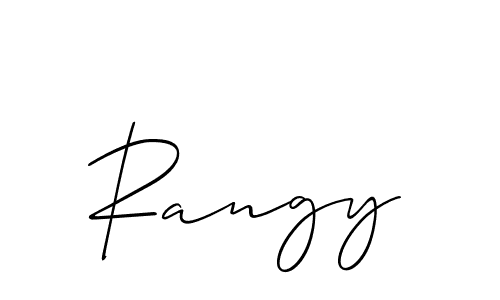 Make a beautiful signature design for name Rangy. With this signature (Allison_Script) style, you can create a handwritten signature for free. Rangy signature style 2 images and pictures png