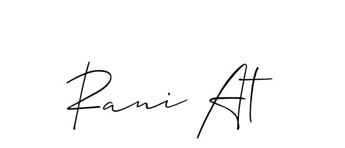 Best and Professional Signature Style for Rani At. Allison_Script Best Signature Style Collection. Rani At signature style 2 images and pictures png