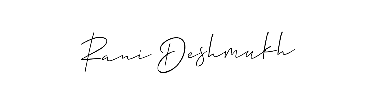 Once you've used our free online signature maker to create your best signature Allison_Script style, it's time to enjoy all of the benefits that Rani Deshmukh name signing documents. Rani Deshmukh signature style 2 images and pictures png