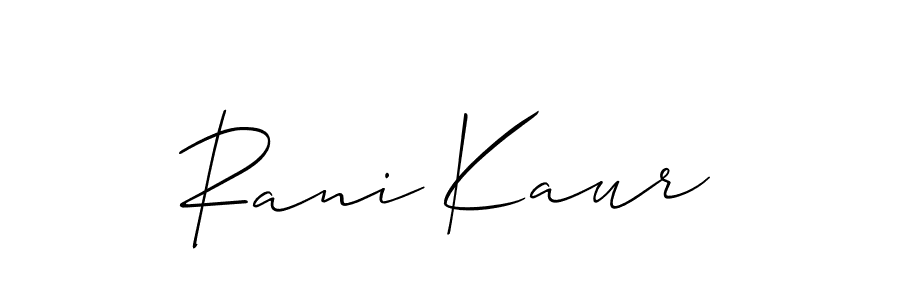 Use a signature maker to create a handwritten signature online. With this signature software, you can design (Allison_Script) your own signature for name Rani Kaur. Rani Kaur signature style 2 images and pictures png