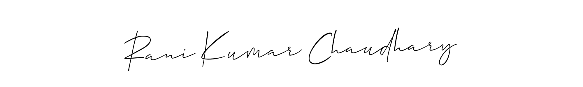 Design your own signature with our free online signature maker. With this signature software, you can create a handwritten (Allison_Script) signature for name Rani Kumar Chaudhary. Rani Kumar Chaudhary signature style 2 images and pictures png