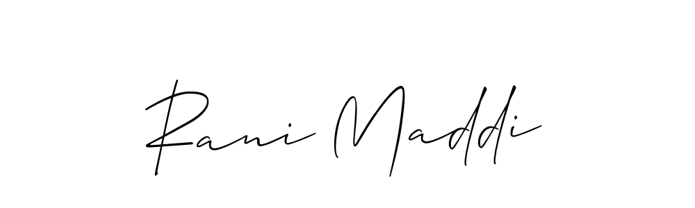 This is the best signature style for the Rani Maddi name. Also you like these signature font (Allison_Script). Mix name signature. Rani Maddi signature style 2 images and pictures png