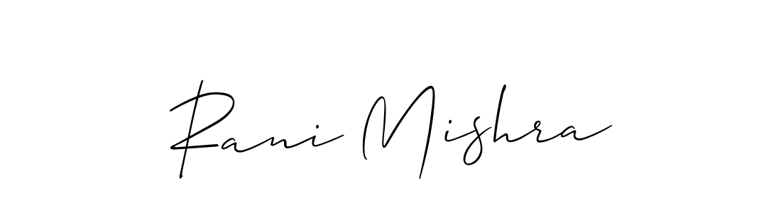 Design your own signature with our free online signature maker. With this signature software, you can create a handwritten (Allison_Script) signature for name Rani Mishra. Rani Mishra signature style 2 images and pictures png