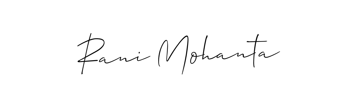 This is the best signature style for the Rani Mohanta name. Also you like these signature font (Allison_Script). Mix name signature. Rani Mohanta signature style 2 images and pictures png