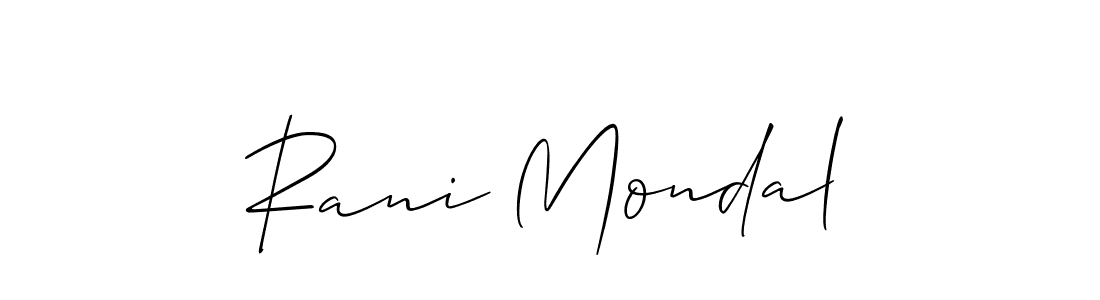 Rani Mondal stylish signature style. Best Handwritten Sign (Allison_Script) for my name. Handwritten Signature Collection Ideas for my name Rani Mondal. Rani Mondal signature style 2 images and pictures png