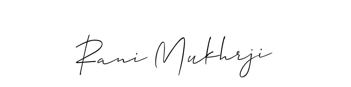 Rani Mukhrji stylish signature style. Best Handwritten Sign (Allison_Script) for my name. Handwritten Signature Collection Ideas for my name Rani Mukhrji. Rani Mukhrji signature style 2 images and pictures png