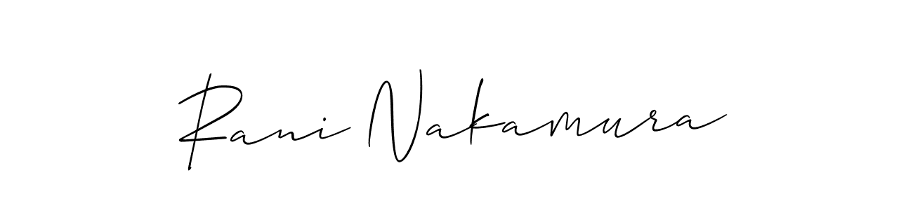 Design your own signature with our free online signature maker. With this signature software, you can create a handwritten (Allison_Script) signature for name Rani Nakamura. Rani Nakamura signature style 2 images and pictures png