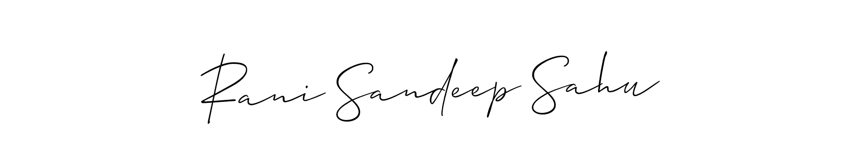 How to make Rani Sandeep Sahu signature? Allison_Script is a professional autograph style. Create handwritten signature for Rani Sandeep Sahu name. Rani Sandeep Sahu signature style 2 images and pictures png