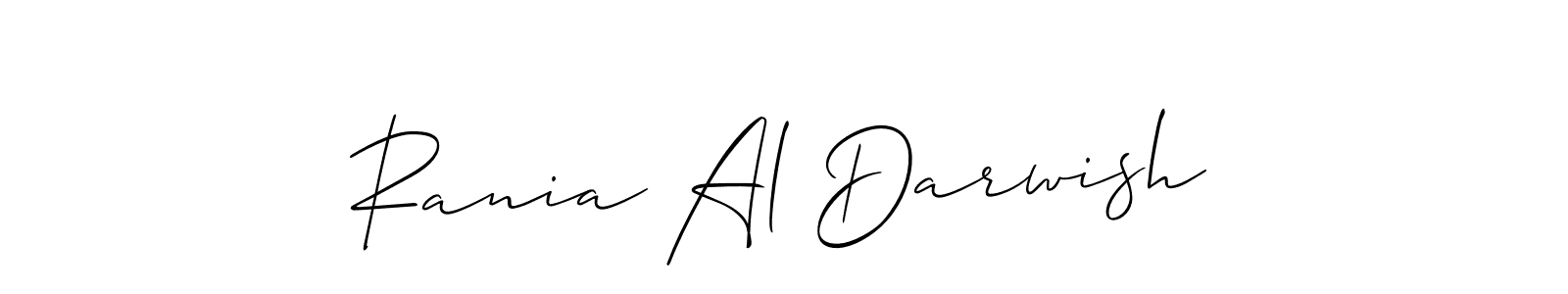 if you are searching for the best signature style for your name Rania Al Darwish. so please give up your signature search. here we have designed multiple signature styles  using Allison_Script. Rania Al Darwish signature style 2 images and pictures png