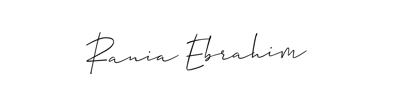 Allison_Script is a professional signature style that is perfect for those who want to add a touch of class to their signature. It is also a great choice for those who want to make their signature more unique. Get Rania Ebrahim name to fancy signature for free. Rania Ebrahim signature style 2 images and pictures png