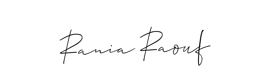 Allison_Script is a professional signature style that is perfect for those who want to add a touch of class to their signature. It is also a great choice for those who want to make their signature more unique. Get Rania Raouf name to fancy signature for free. Rania Raouf signature style 2 images and pictures png