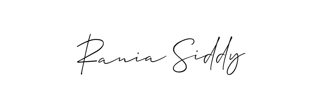Design your own signature with our free online signature maker. With this signature software, you can create a handwritten (Allison_Script) signature for name Rania Siddy. Rania Siddy signature style 2 images and pictures png