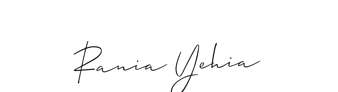 Use a signature maker to create a handwritten signature online. With this signature software, you can design (Allison_Script) your own signature for name Rania Yehia. Rania Yehia signature style 2 images and pictures png