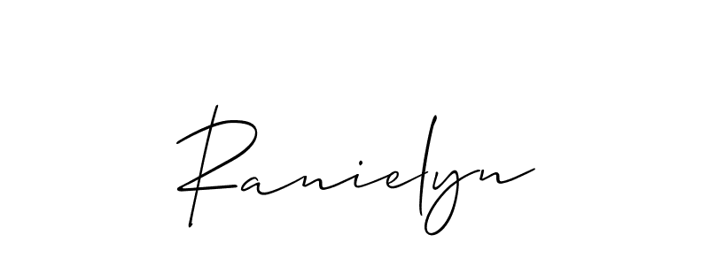 Allison_Script is a professional signature style that is perfect for those who want to add a touch of class to their signature. It is also a great choice for those who want to make their signature more unique. Get Ranielyn name to fancy signature for free. Ranielyn signature style 2 images and pictures png