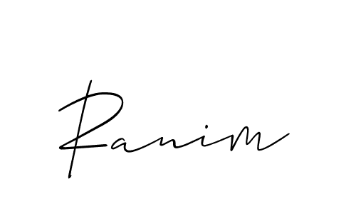 if you are searching for the best signature style for your name Ranim. so please give up your signature search. here we have designed multiple signature styles  using Allison_Script. Ranim signature style 2 images and pictures png