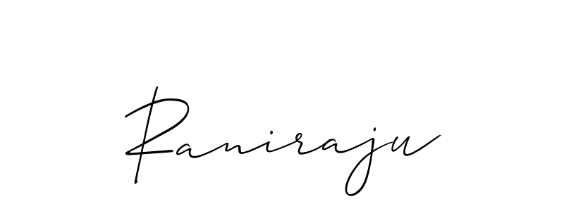 Raniraju stylish signature style. Best Handwritten Sign (Allison_Script) for my name. Handwritten Signature Collection Ideas for my name Raniraju. Raniraju signature style 2 images and pictures png