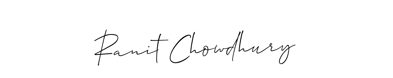 Make a beautiful signature design for name Ranit Chowdhury. With this signature (Allison_Script) style, you can create a handwritten signature for free. Ranit Chowdhury signature style 2 images and pictures png