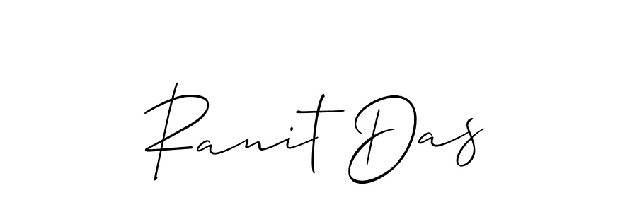 Use a signature maker to create a handwritten signature online. With this signature software, you can design (Allison_Script) your own signature for name Ranit Das. Ranit Das signature style 2 images and pictures png