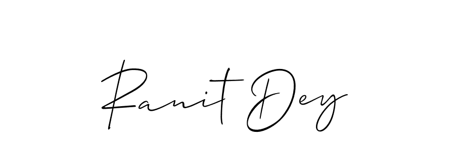 Also You can easily find your signature by using the search form. We will create Ranit Dey name handwritten signature images for you free of cost using Allison_Script sign style. Ranit Dey signature style 2 images and pictures png