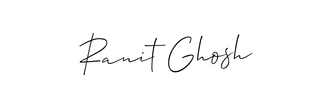 Design your own signature with our free online signature maker. With this signature software, you can create a handwritten (Allison_Script) signature for name Ranit Ghosh. Ranit Ghosh signature style 2 images and pictures png