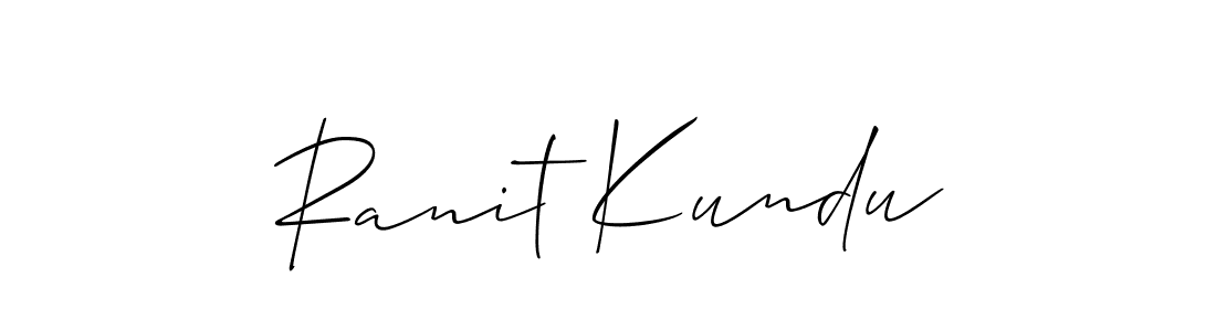 Make a beautiful signature design for name Ranit Kundu. With this signature (Allison_Script) style, you can create a handwritten signature for free. Ranit Kundu signature style 2 images and pictures png