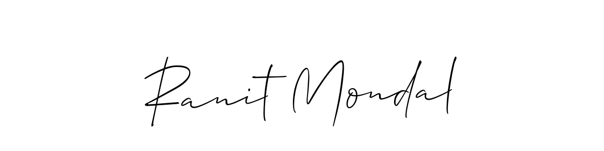 Allison_Script is a professional signature style that is perfect for those who want to add a touch of class to their signature. It is also a great choice for those who want to make their signature more unique. Get Ranit Mondal name to fancy signature for free. Ranit Mondal signature style 2 images and pictures png
