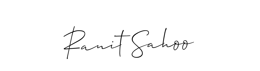 Create a beautiful signature design for name Ranit Sahoo. With this signature (Allison_Script) fonts, you can make a handwritten signature for free. Ranit Sahoo signature style 2 images and pictures png