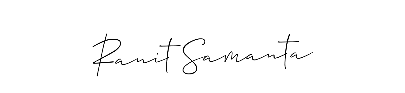 Create a beautiful signature design for name Ranit Samanta. With this signature (Allison_Script) fonts, you can make a handwritten signature for free. Ranit Samanta signature style 2 images and pictures png