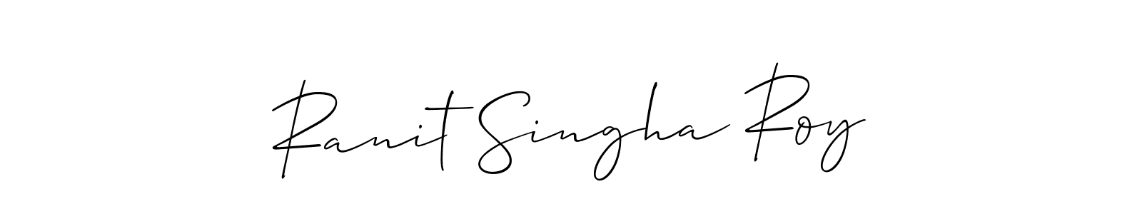 Design your own signature with our free online signature maker. With this signature software, you can create a handwritten (Allison_Script) signature for name Ranit Singha Roy. Ranit Singha Roy signature style 2 images and pictures png