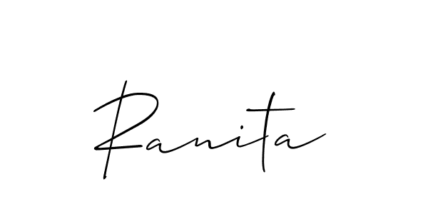 Make a short Ranita signature style. Manage your documents anywhere anytime using Allison_Script. Create and add eSignatures, submit forms, share and send files easily. Ranita signature style 2 images and pictures png