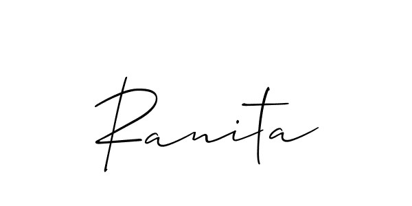 Make a short Ranita signature style. Manage your documents anywhere anytime using Allison_Script. Create and add eSignatures, submit forms, share and send files easily. Ranita signature style 2 images and pictures png