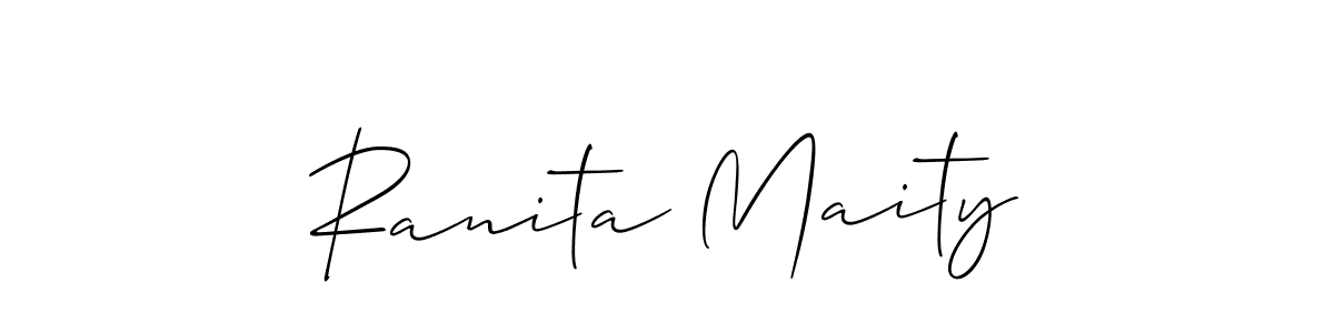 Design your own signature with our free online signature maker. With this signature software, you can create a handwritten (Allison_Script) signature for name Ranita Maity. Ranita Maity signature style 2 images and pictures png