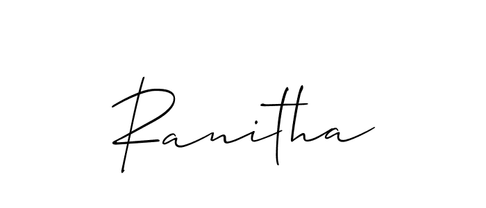You can use this online signature creator to create a handwritten signature for the name Ranitha. This is the best online autograph maker. Ranitha signature style 2 images and pictures png